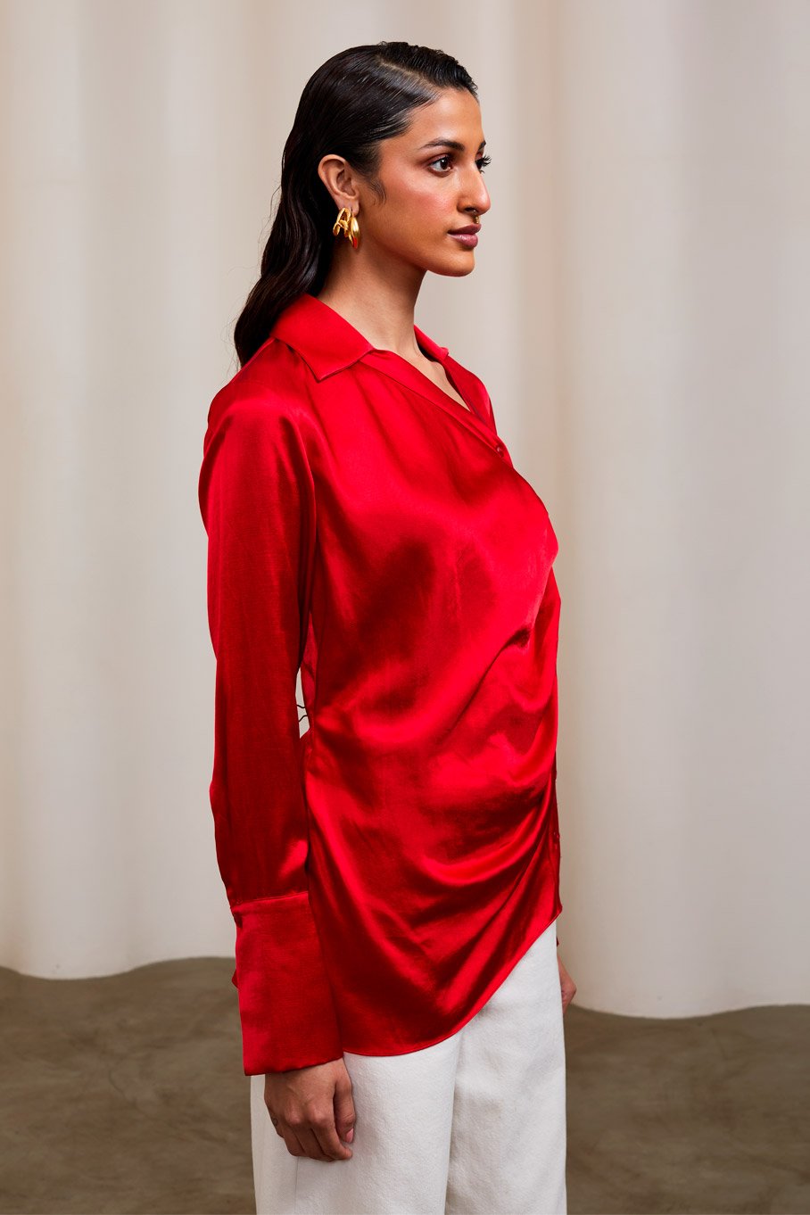 Asymmetric Placket Detail Shirt - Image 5