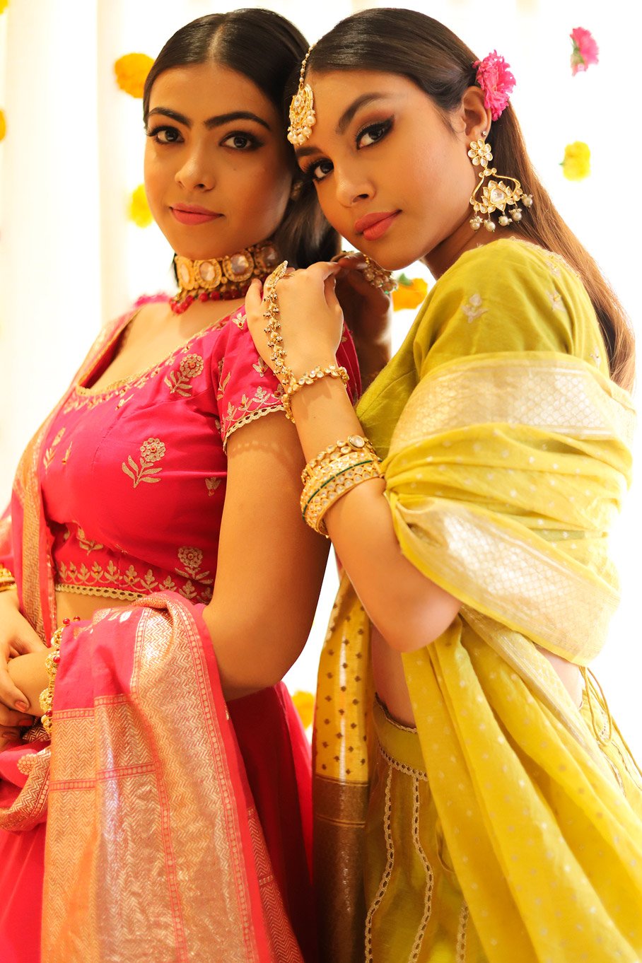 Lehanga Set In Chanderi With Embroidered Boat Neck Blouse & Zari Chanderi Woven Dupatta - Image 6