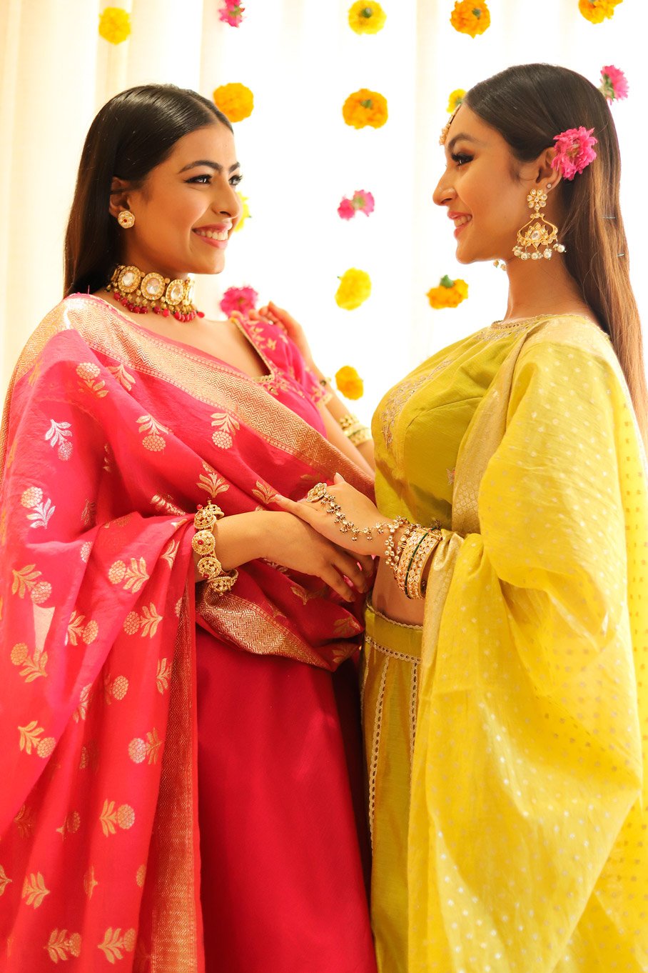 Lehanga Set In Chanderi With Embroidered Boat Neck Blouse & Zari Chanderi Woven Dupatta - Image 5